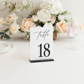 White Acrylic Table Numbers